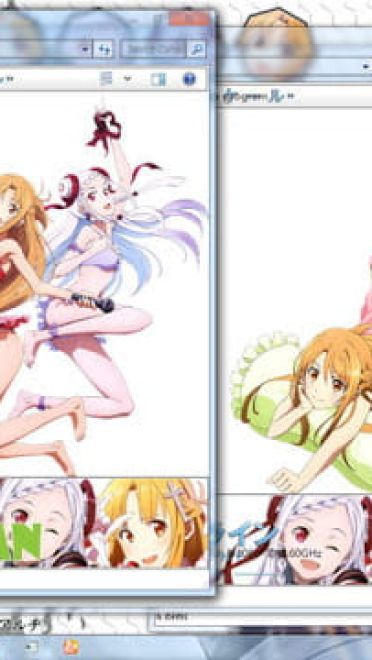 Windows7 萌化电脑主题 刀剑神域 亚丝娜