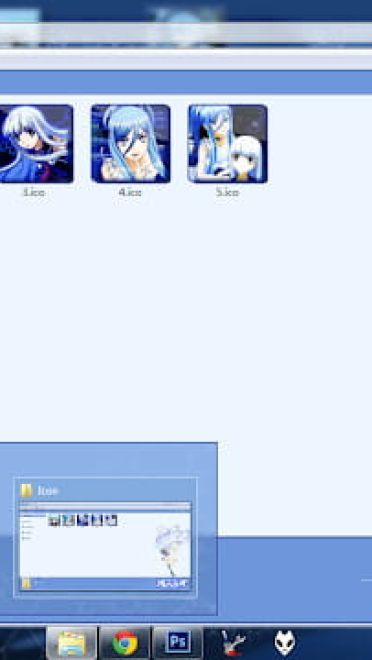 Windows7 萌化电脑主题 苍蓝钢铁的琶音