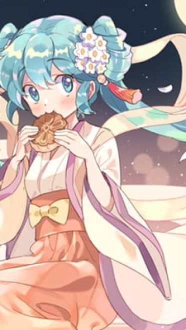 中秋明月初音 萌化手机主题