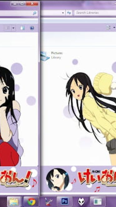 Windows7 萌化电脑主题 轻音少女