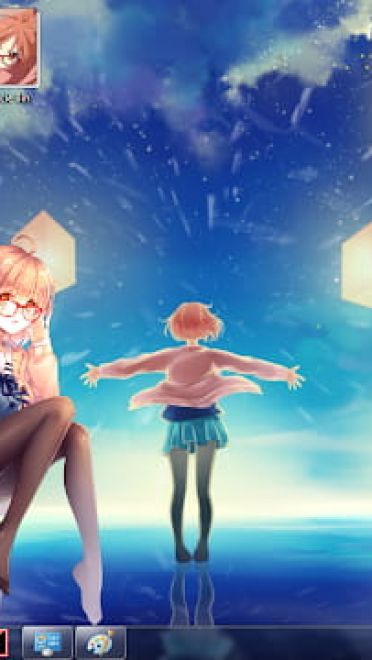 Windows7 萌化电脑主题 境界的彼方 栗山未来