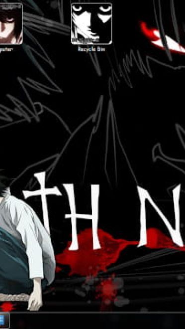 Windows7 萌化电脑主题 死亡笔记 L