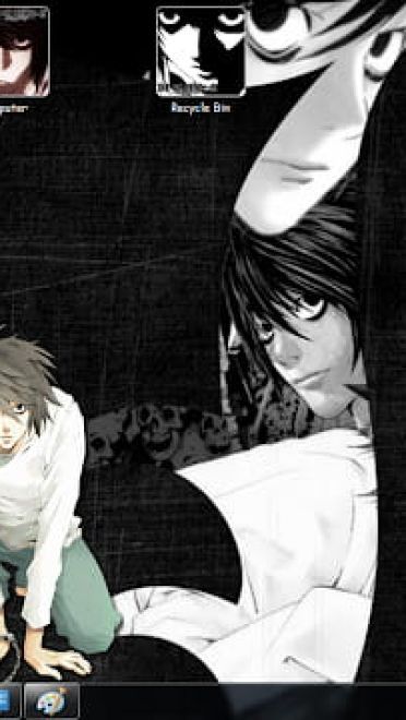 Windows7 萌化电脑主题 死亡笔记 L