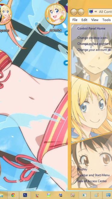Windows7 萌化电脑主题 伪恋 桐崎千棘