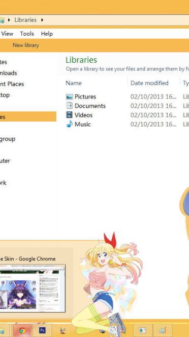 Windows7 萌化电脑主题 伪恋 桐崎千棘