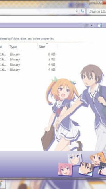 Windows7 萌化电脑主题 青梅竹马与惨烈的修罗场