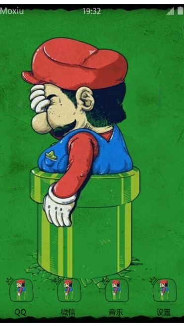 马里奥大叔的中年危机萌化手机主题