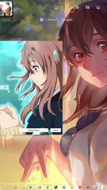 Windows7 萌化电脑主题 声之形 西宫硝子