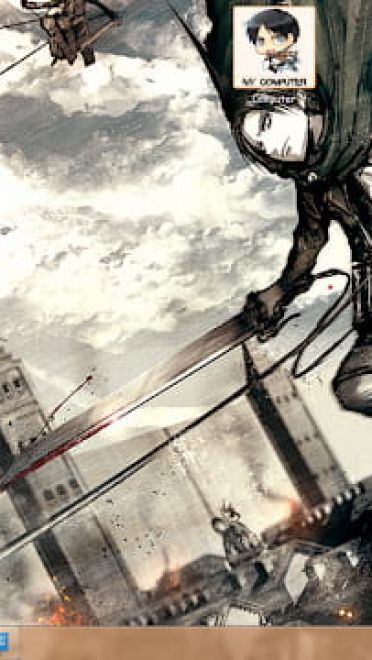 Windows7 萌化电脑主题 进击的巨人 利威尔·阿克曼 兵长