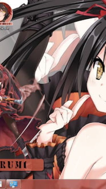 Windows7 萌化电脑主题 约会大作战 时崎狂三