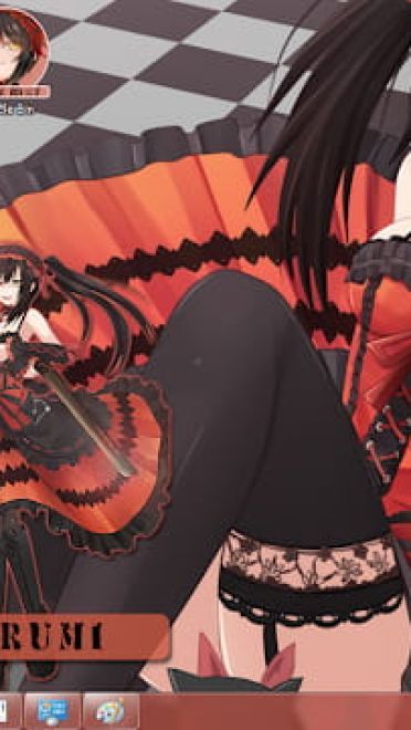 Windows7 萌化电脑主题 约会大作战 时崎狂三