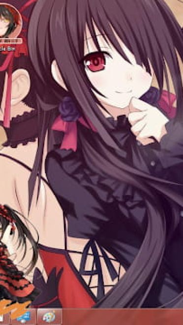 Windows7 萌化电脑主题 约会大作战 时崎狂三