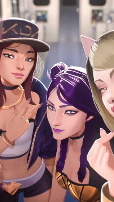 LOL KDA女团S8总决赛现场首秀出道 KDA女团原画壁纸下载(1)