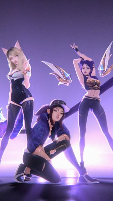 LOL KDA女团S8总决赛现场首秀出道 KDA女团原画壁纸下载(1)