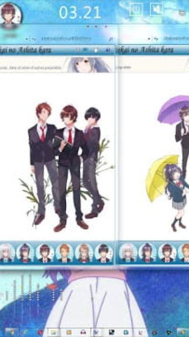 Windows7 萌化电脑主题 来自缤纷世界的明天