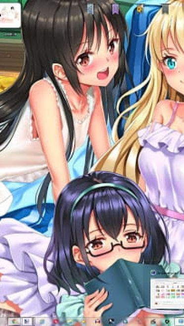 Windows7 萌化电脑主题 游戏三人娘