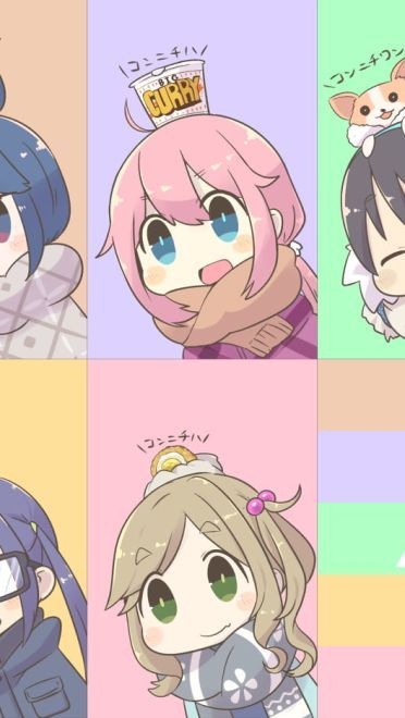 1月轻百合番摇曳露营q版表情(1)