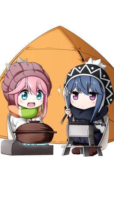 1月轻百合番摇曳露营q版表情(1)