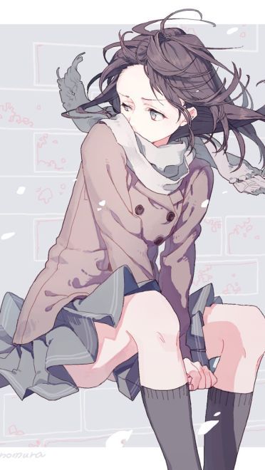 【动漫图片】裹围巾的少女  动漫美图冬日特辑(1)