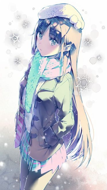 【动漫图片】裹围巾的少女  动漫美图冬日特辑(1)