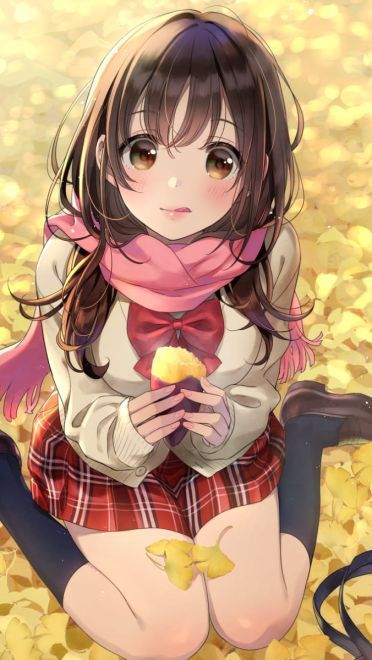 【动漫图片】裹围巾的少女  动漫美图冬日特辑(1)