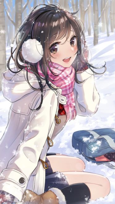 【动漫图片】裹围巾的少女  动漫美图冬日特辑(1)