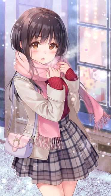 【动漫图片】裹围巾的少女  动漫美图冬日特辑(1)