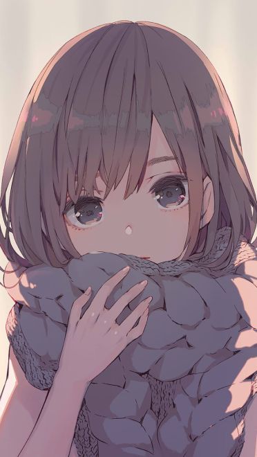 【动漫图片】裹围巾的少女  动漫美图冬日特辑(1)