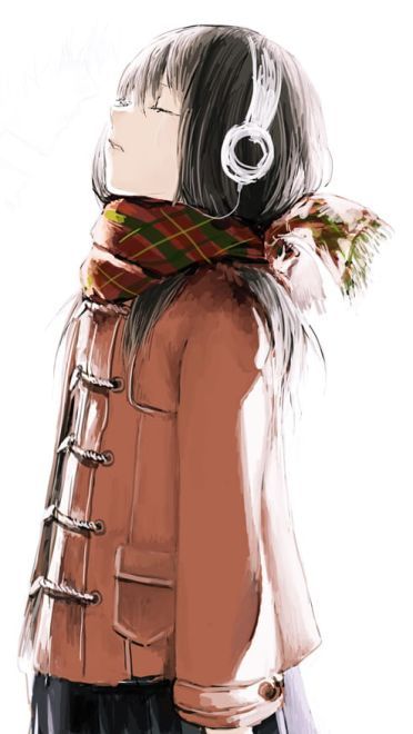 【动漫图片】裹围巾的少女  动漫美图冬日特辑(1)