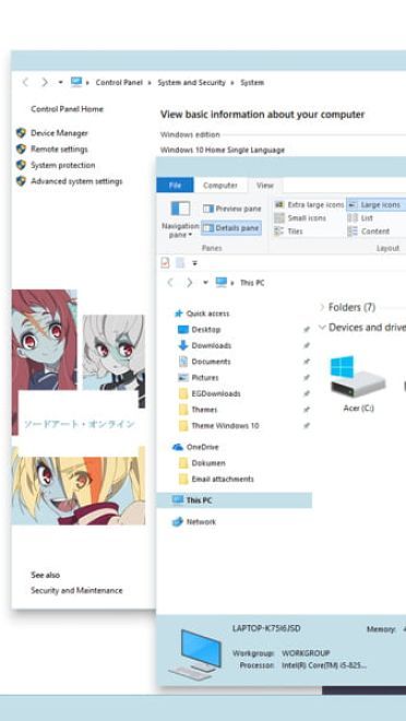 Windows10 萌化电脑主题 佐贺偶像是传奇