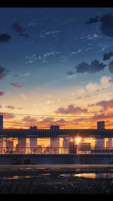 江城如画里,山晚望晴空 二次元风景壁纸(1)