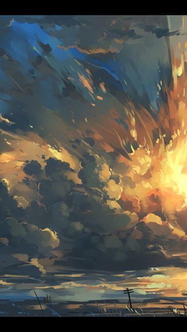 江城如画里,山晚望晴空 二次元风景壁纸(1)