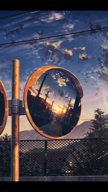 江城如画里,山晚望晴空 二次元风景壁纸(1)