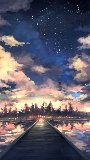 江城如画里,山晚望晴空 二次元风景壁纸(1)