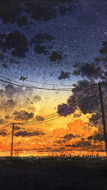 愿你与这个世界温暖相拥 二次元风景壁纸 手机壁纸(1)