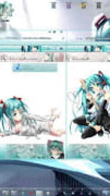 windows7电脑萌化主题 初音未来miku电脑主题