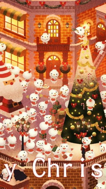 圣诞快乐 圣诞节萌娘电脑壁纸(1)