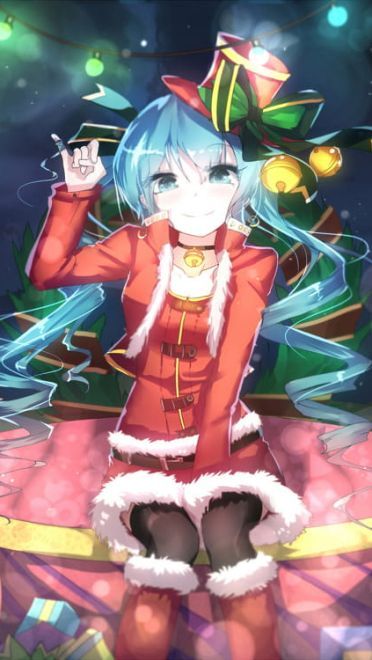 圣诞快乐 圣诞节萌娘电脑壁纸(1)