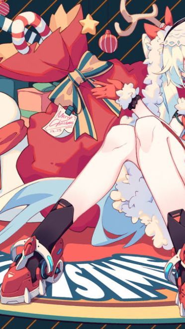 圣诞快乐 圣诞节萌娘电脑壁纸(1)