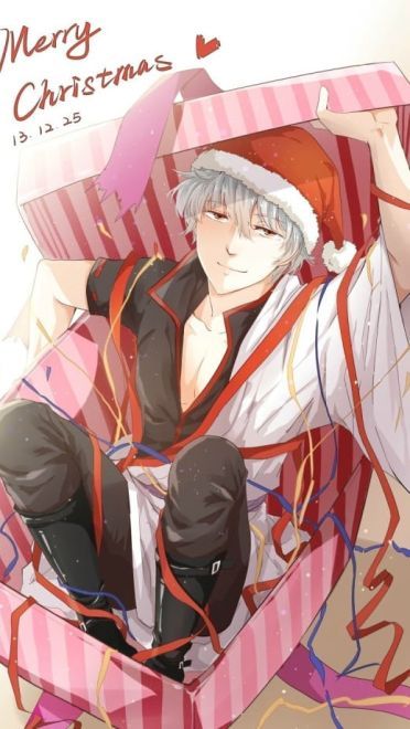 雪橇、驯鹿、红色衣服，是我的三件法宝—银魂圣诞篇手机壁纸(1)