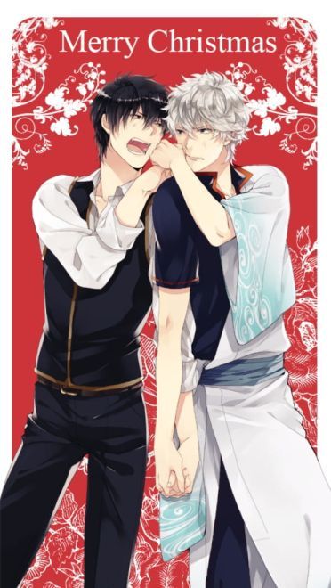 雪橇、驯鹿、红色衣服，是我的三件法宝—银魂圣诞篇手机壁纸(1)