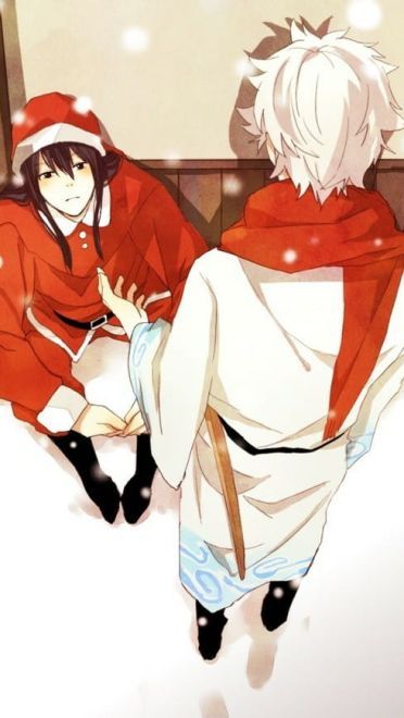 雪橇、驯鹿、红色衣服，是我的三件法宝—银魂圣诞篇手机壁纸(1)