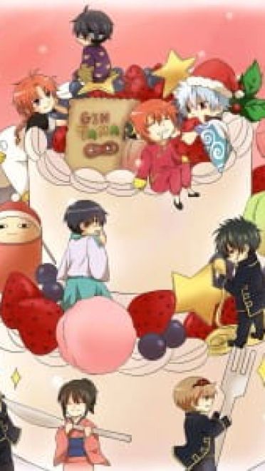 雪橇、驯鹿、红色衣服，是我的三件法宝—银魂圣诞篇手机壁纸(1)