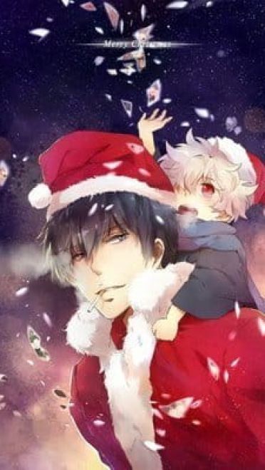 雪橇、驯鹿、红色衣服，是我的三件法宝—银魂圣诞篇手机壁纸(1)