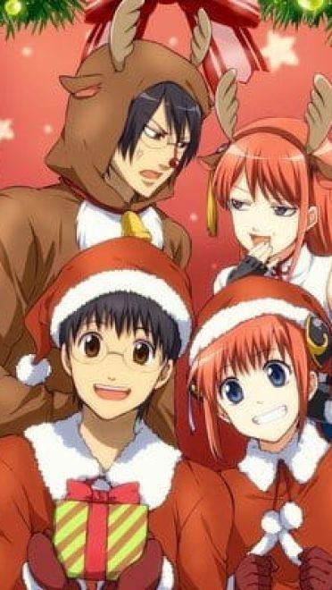 雪橇、驯鹿、红色衣服，是我的三件法宝—银魂圣诞篇手机壁纸(1)