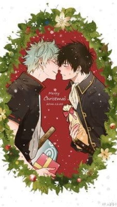 雪橇、驯鹿、红色衣服，是我的三件法宝—银魂圣诞篇手机壁纸(1)