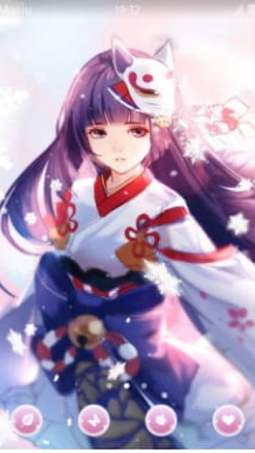 阴阳师雪女手机主题 动漫手机主题