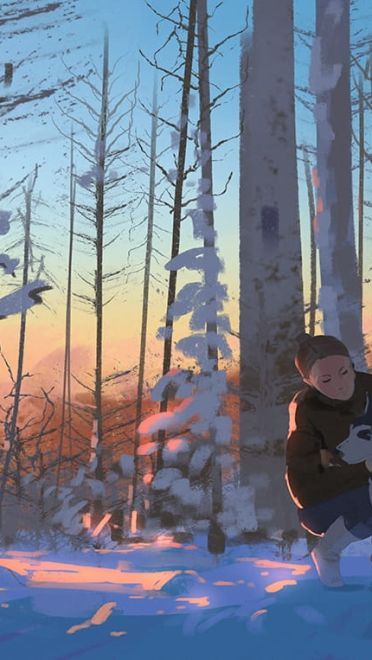 桂密岩花白，梨疏树叶红 冬季电脑壁纸(1)