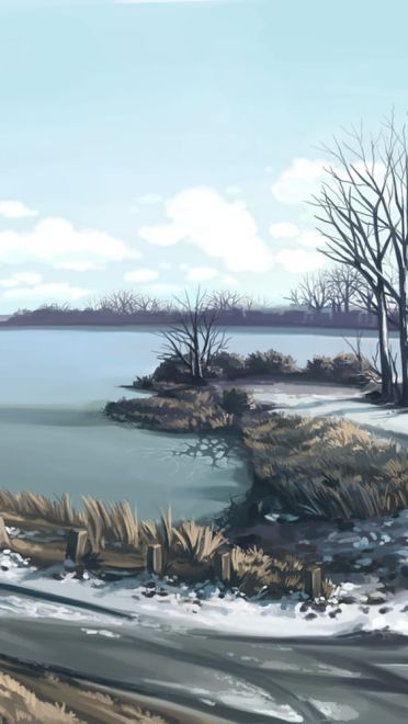 桂密岩花白，梨疏树叶红 冬季电脑壁纸(1)