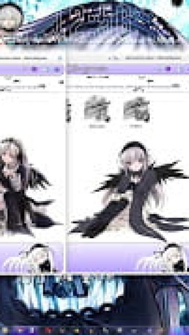 Windows萌化电脑主题  蔷薇少女 水银灯